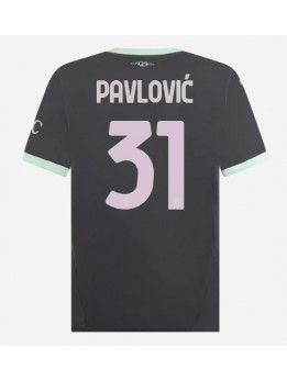 AC Milan Strahinja Pavlovic #31 Ausweichtrikot 2024-25 Kurzarm